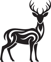 Fototapeta premium Tribal deer silhouette art