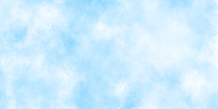Watercolor cloud texture. fantasy smooth light blue, white shades and blue watercolor paper textured illustration for grunge design, This is watercolor splash. It is drawn by hand.