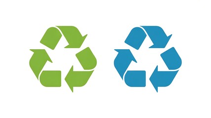 Obraz premium Recycling symbols representing environmental conservation and sustainability efforts