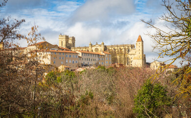 Cathedral and Armagnac tower in Auch - France