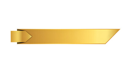 Golden ribbon banner template for luxury branding and advertising