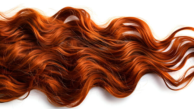 Realistic wavy ginger wig with long loose curls for fashion and styling