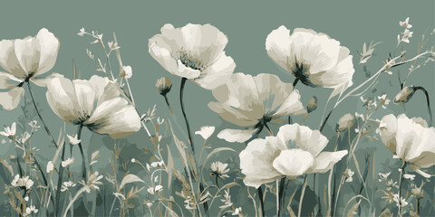 Collection of delicate magnolia blossoms and buds in various stages of bloom on branches © DARK TRUST