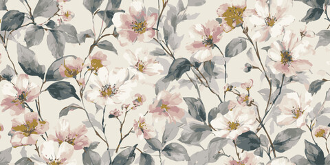 Watercolor eucalyptus branches floral illustration © DARK TRUST