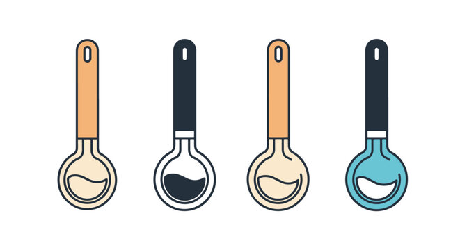 Tablespoon Line art creative bold style illustration