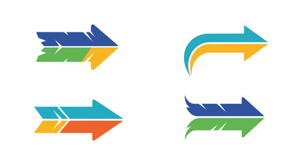 Tail Feather Arrow clean modern style vector