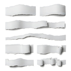 Fototapeta premium A collection of white banners with various shapes