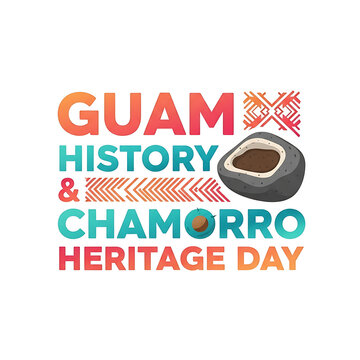 Guam history and chamorro heritage day banner vector illustration