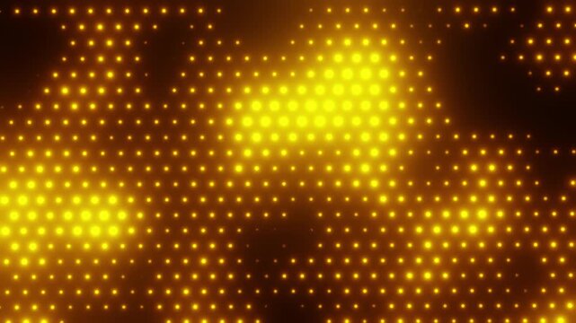 futuristic looping energetic digital dot halftone red and yellow heat map background animation