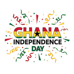 Ghana independence day national celebration with confetti