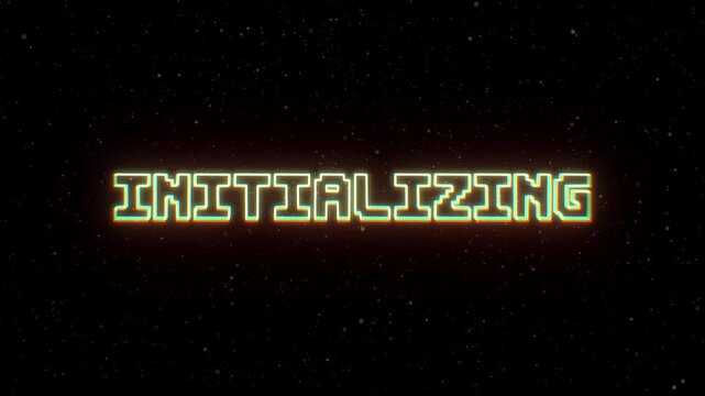 Initializing Neon text with retro style