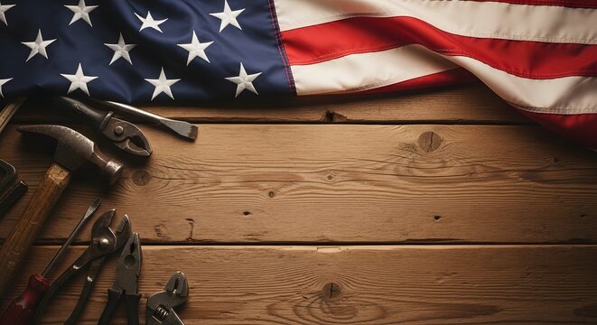 Celebrating labour day with american pride and hard work ethos