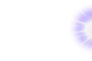 Purple Glowing Energy Burst Light Effect on Transparent Background