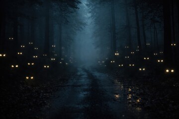 Obraz premium Misty Forest Eyes