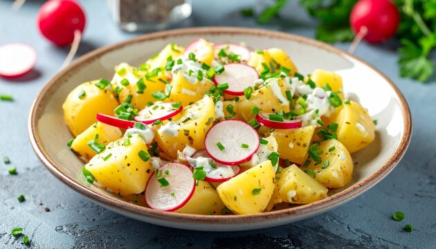 Kartoffelsalat mit Radieschen
