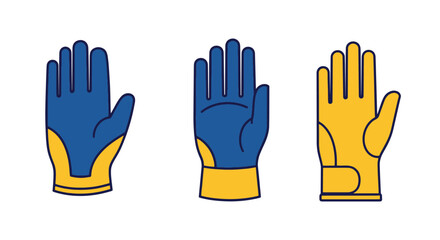 Obraz premium Work Gloves Line art minimal elegant color illustration