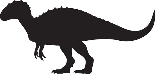 Fototapeta premium Agile ancient dinosaur shadow outline.