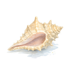 Obraz premium Elegant Seashell Watercolor Illustration