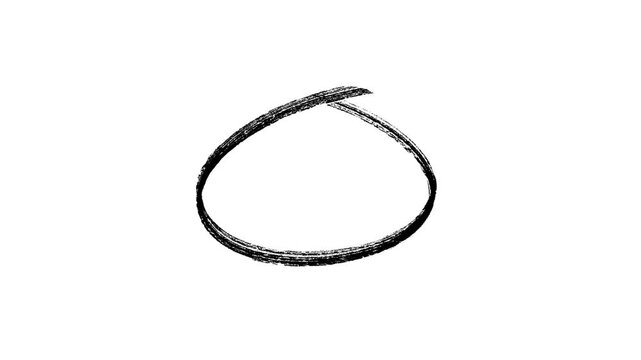 circle round animation, Circle marker with drawing effect, highlighter, design elements, ink brush