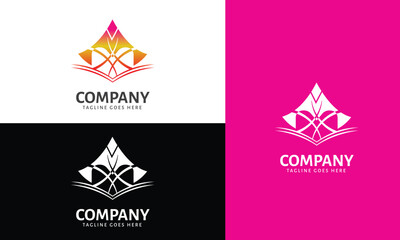 Company letter logo design with gradient colors, unique suitable symbol technology for digital brands