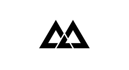 Black Triangle Logo Design Element.