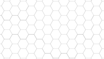 Fototapeta premium Seamless Hexagon Grid Pattern Minimal Geometric Honeycomb Abstract Line Background Vector Texture