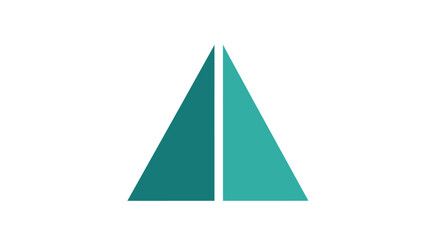 Teal Triangle Logo Design Element.