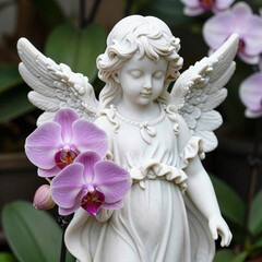 Angel With Orchid Serenity