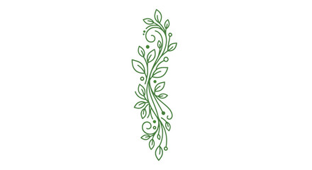 Obraz premium Green Swirl Border