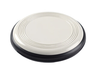 A close-up view of a frisbee on a white surface, ideal for use in sports-related contexts or as a design element