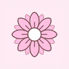 Pink lotus flower illustration vector minimalist design watercolor style spiritual symbol