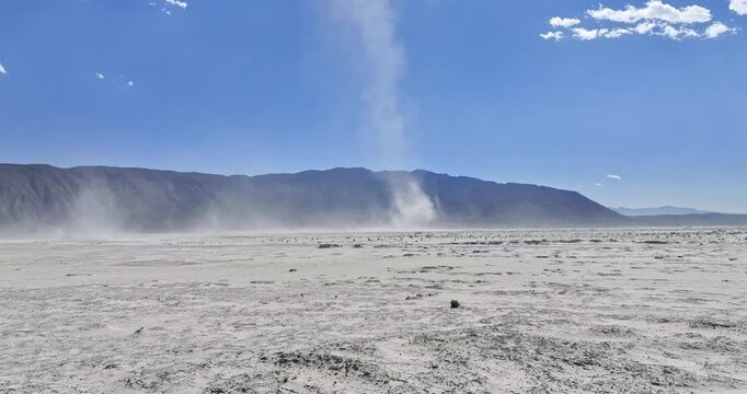 Tornado in a  Gypsum Dunes into antique Tethys Sea