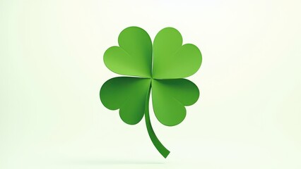 clover isolated on white background full depth of field saint patricks day symbol studio cutout concept of holiday design, greeting card production, seasonal marketing