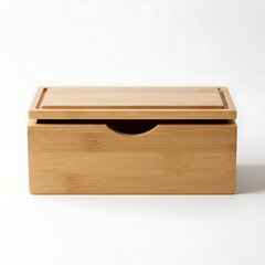 Natural Bamboo Storage Box with Sliding Lid - Eco-Friendly Home Organization