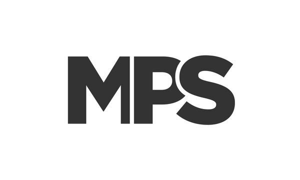 MPS logo design template with strong and modern bold text. Initial based vector logotype featuring simple and minimal typography. Trendy company identity.
