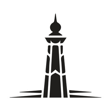 Shaheed Minar Black and White Architecture Vector