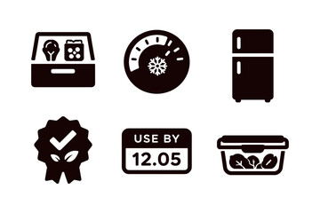 Food Storage Icons Set