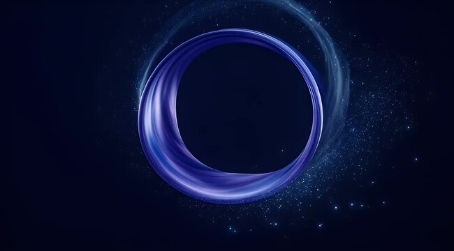 Abstract vortex of energy swirling in the dark void of space and time