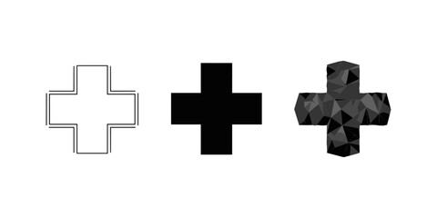 Fototapeta premium Three Plus Symbols Variations