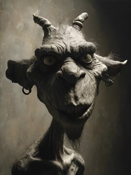Retrato de una cabra con expresi&oacute;n traviesa y mirada penetrante.