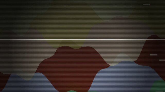 Glitchy Distorted Mountain Landscape Video Effect.