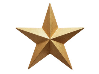Obraz premium A single gold star sits on a plain white background