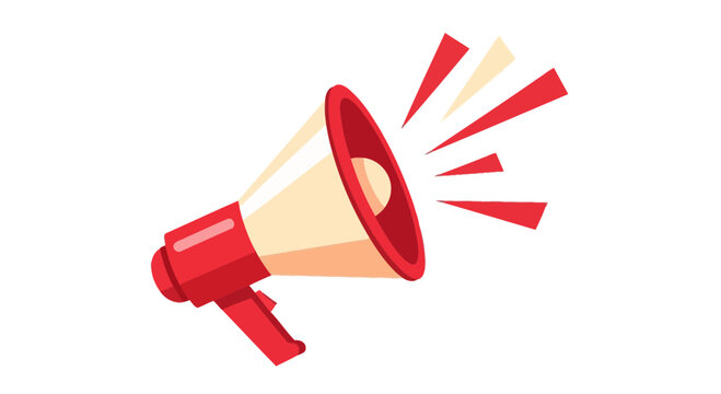 red megaphone loudspeaker