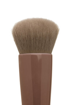 Makeup Brush Isolated on White Background &ndash; Cosmetic Powder Brush Close-Up