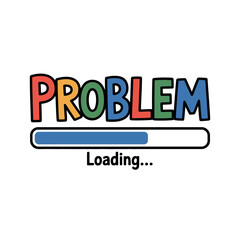Obraz premium A humorous illustration of a problem loading on a screen with a progress bar