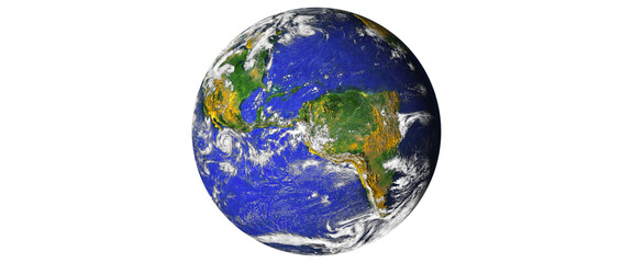 Blue planet earth isolated With Clipping path. Elements of this image furnished by NASA png