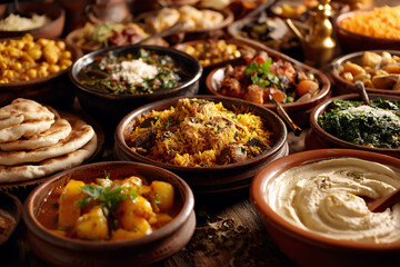 Middle Eastern Indian food buffet 