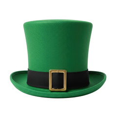 A vibrant green top hat with a classic black band for festive occasions