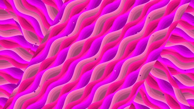 Vibrant Pink Wavy Pattern Background Video.