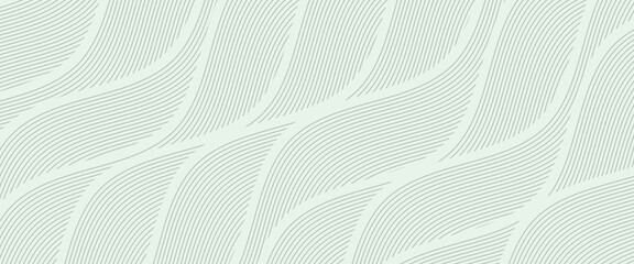 farm green banner, organic abstract background with fields. wavy green lines, natural organic products. ecology background. striped farmer green Pattern © Salam